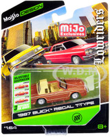 1987 Buick Regal T-Type Lowrider Copper Metallic with Rear Section of Roof Tan Graphics Lowriders Series 1/64 Diecast Model Car Maisto 15494-21BRT