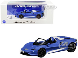 McLaren Elva Convertible #26 Matt Blue with White Stripes Extra Wheels 1/64 Diecast Model Car CM Models CM64-ELVA-01