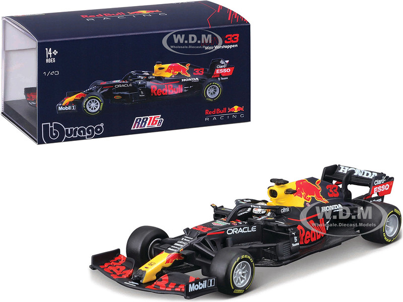 Honda Red Bull Racing RB16B #33 Max Verstappen Formula One F1 2021 1/43 Diecast Model Car Bburago 38056MV
