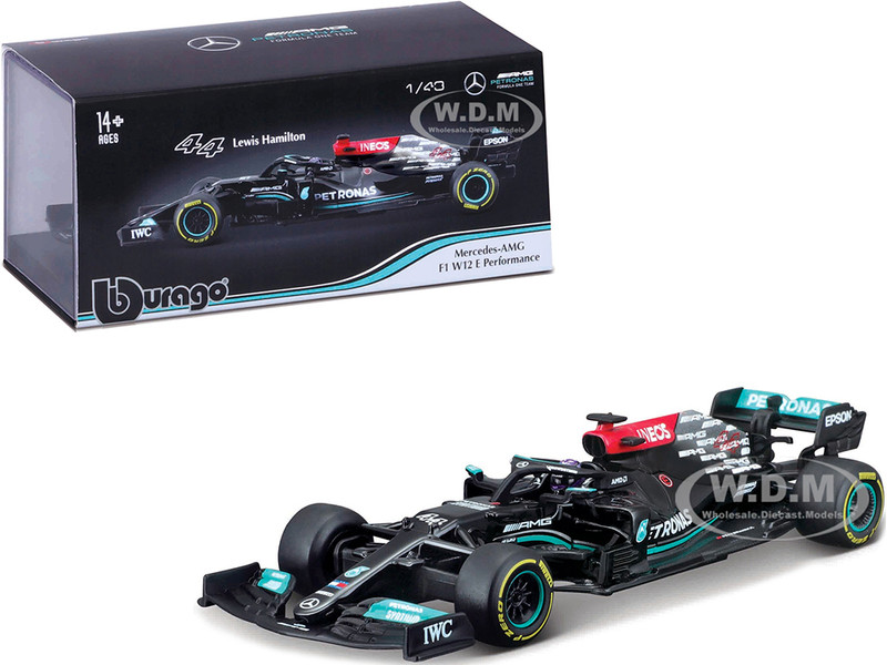 Mercedes-AMG F1 W12 E Performance #44 Lewis Hamilton Petronas Formula One Team Formula One F1 2021 1/43 Diecast Model Car Bburago 38058LH