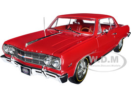 1965 Chevrolet Chevelle Malibu SS Z-16 Regal Red with Red Interior Muscle Car & Corvette Nationals MCACN 1/18 Diecast Model Car Auto World AMM1272
