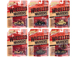 Wheeled Warriors Military 2021 Set A 6 pieces Release 1 1/64 -1/100 Diecast Model Cars Johnny Lightning JLML006A
