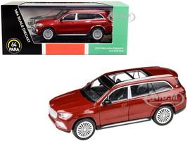 2020 Mercedes-Maybach GLS 600 with Sunroof Red Metallic 1/64 Diecast Model Car Paragon PA-55305