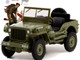 1945 Willys MB Jeep Matt Green Norman Rockwell Series 4 1/64 Diecast Model Car Greenlight 54060A