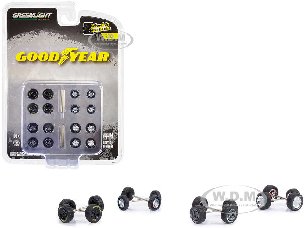 Volkswagen Wheel and Tire Multipack Club Vee-Dub Set of 24 Pieces 1/64 by Greenlight 13172 