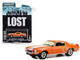 1971 Chevrolet Camaro Z/28 Orange with White Stripes Dirty Version Lost 2004 2010 TV Series Hollywood Series Release 38 1/64 Diecast Model Car Greenlight 44980C