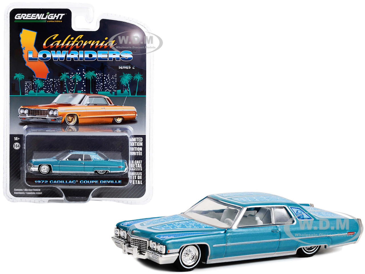 '81 Cadillac Coupe DeVille ダイキャストモデル 1967 Cadillac Coupe DeVille Convertible Blue | KK Scale