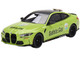 BMW M4 Safety Car Light Green with Carbon Top 24 Hours of Daytona 2022 1/18 Model Car Top Speed TS0405
