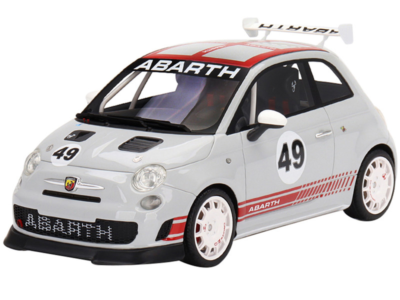 Fiat 500 Abarth Assetto Corse Presentation Gray 1/18 Model Car Top Speed TS0433