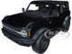 2021 Ford Bronco Wildtrak Black Metallic with Dark Gray Top Special Edition 1/18 Diecast Model Car Maisto 31456bk