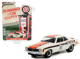 1969 Chevrolet Camaro RS #18 White with Stripes Dirty Version Texaco Running on Empty Series 14 1/64 Diecast Model Car Greenlight 41140B