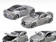 Lexus LC500 LB Works RHD Right Hand Drive Silver Metallic with Black Top and Graphics Limited Edition 1200 pieces 1/64 Diecast Model Car Era Car LS21LC2701