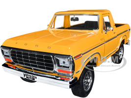 1978 Ford Bronco Custom Open Top Yellow with Timeless Legends Series 1/24 Diecast Model Car Motormax 79374y