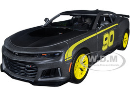 2017 Chevrolet Camaro ZL1 #90 Matt Gray Yellow Stripes GT Racing Series 1/24 Diecast Model Car Motormax 79510gry