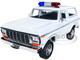 1978 Ford Bronco Police Car Unmarked White Law Enforcement and Public Service Series 1/24 Diecast Model Car Motormax 76983w