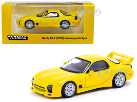 Mazda RX-7 FD3S Mazdaspeed A-Spec RHD Right Hand Drive Competition Yellow Mica Global64 Series 1/64 Diecast Model Car Tarmac Works T64G-012-YL
