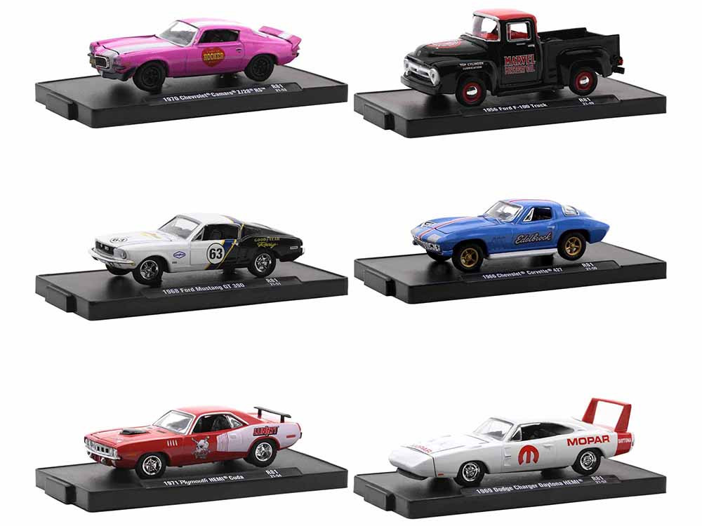 DRIVERS 6 CARS SET RELEASE 60 IN BLISTER PACKS 1/64 CARS BY M2 MACHINES 11228-60 