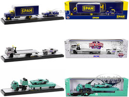 Auto Haulers Set of 3 Trucks Release 55 Limited Edition 8400 pieces Worldwide 1/64 Diecast Model Cars M2 Machines 36000-55