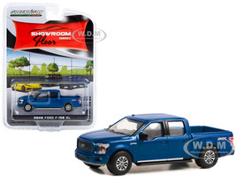 2020 Ford F-150 XL STX Package Pickup Truck Velocity Blue Showroom Floor Series 2 1/64 Diecast Model Car Greenlight 68020A