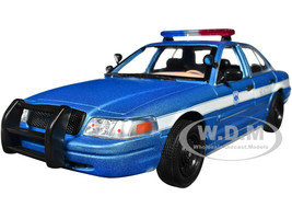 2001 Ford Crown Victoria Police Interceptor Blue Metallic Seattle Police Seattle Washington Hot Pursuit Series 1/24 Diecast Model Car Greenlight GL85571