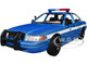 2001 Ford Crown Victoria Police Interceptor Blue Metallic Seattle Police Seattle Washington Hot Pursuit Series 1/24 Diecast Model Car Greenlight GL85571
