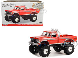 1974 Ford F 250 Monster Truck with 48 Inch Tires Red Godzilla Kings of Crunch Series 1/18 Diecast Model Car Greenlight 13646