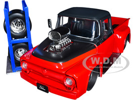 1956 Ford F-100 Pickup Truck Tan and Gray Metallic and Guile