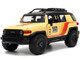 Toyota FJ Cruiser #938 Cream with Matt Black Top with Roof Rack and Stripes KC Hilites with Extra Wheels Just Trucks Series 1/24 Diecast Model Car Jada 33028