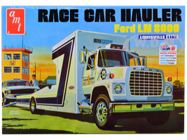 Skill 3 Model Kit Ford LN 8000 Race Car Hauler Louisville Line 1/25 Scale Model AMT AMT1316