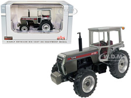 White 2-110 Red Stripe Power Assist Wide Front Tractor Brushed Metal with Red Stripes 1/64 Diecast Model SpecCast SCT908