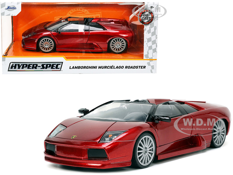 Lamborghini Murcielago Roadster Red Metallic Hyper-Spec Series 1/24 Diecast Model Car Jada 34029