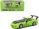 Vertex RX-7 FD3S RHD Right Hand Drive Light Green with Matt Black Hood and Graphics Global64 Series 1/64 Diecast Model Car Tarmac Works T64G-TL022-LG