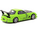Vertex RX-7 FD3S RHD Right Hand Drive Light Green with Matt Black Hood and Graphics Global64 Series 1/64 Diecast Model Car Tarmac Works T64G-TL022-LG