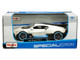 Bugatti Divo Satin White Metallic with Carbon and Blue Accents Special Edition 1/24 Diecast Model Car Maisto 31526w