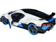 Bugatti Divo Satin White Metallic with Carbon and Blue Accents Special Edition 1/24 Diecast Model Car Maisto 31526w