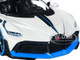 Bugatti Divo Satin White Metallic with Carbon and Blue Accents Special Edition 1/24 Diecast Model Car Maisto 31526w