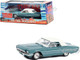 1966 Ford Thunderbird Convertible Top Up Light Blue Metallic with White Interior Thelma & Louise 1991 Movie Hollywood Series 1/43 Diecast Model Car Greenlight 86619
