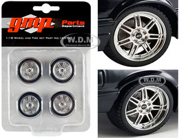 Custom SVT 7-Spoke Wheel & Tire Set 4 pieces from 1990 Ford Mustang 5.0 Custom 1/18 Scale Model GMP 18978