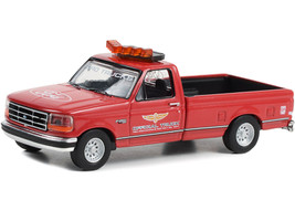 1994 MATCHBOX  #55 Red FLARESIDE PICKUP TRUCK w/ Awesome Flames on Hood & Sides 