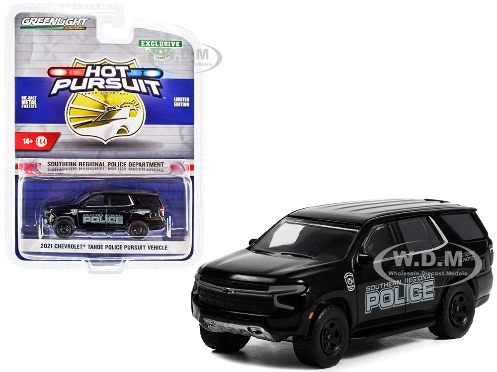 2021 Chevrolet Tahoe Police Pursuit Vehicle PPV Black Southern Regional  Police Department Pennsylvania Hobby Exclusive 1/