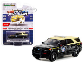 2021 Ford Police Interceptor Utility Black with Cream Top Florida Highway Patrol State Trooper Hot Pursuit Series 41 1/64 Diecast Model Car Greenlight 42990F