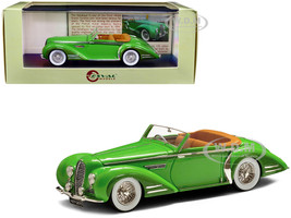 1948 Delahaye 135MS Vedette Cabriolet RHD Right Hand Drive by Henri Chapron Two-Tone Green Limited Edition 250 pieces Worldwide 1/43 Model Car Esval Models EMEU43017A