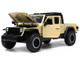 2020 Jeep Gladiator Rubicon Pickup Truck Cream Roof Rack Extra Wheels Just Trucks Series 1/24 Diecast Model Car Jada 32711