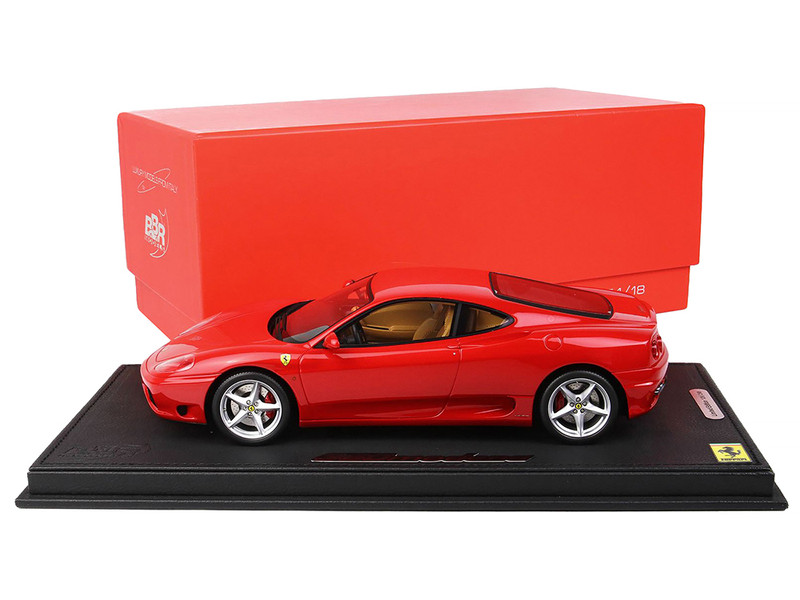 1999 Ferrari 360 Modena Rosso Corsa Red DISPLAY CASE Limited Edition 298 pieces Worldwide 1/18 Model Car BBR P18172A