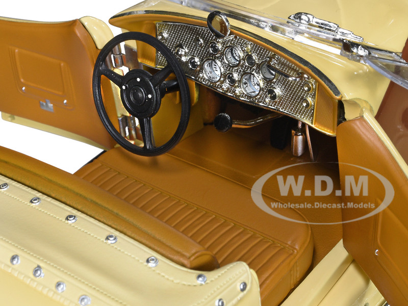 1935 Duesenberg SSJ Speedster Yukon Gold And Chocolate Brown 1/18 Diecast Model Car By Auto World -Closeout Items Sales AW305 4 50414.1666306835.800.600