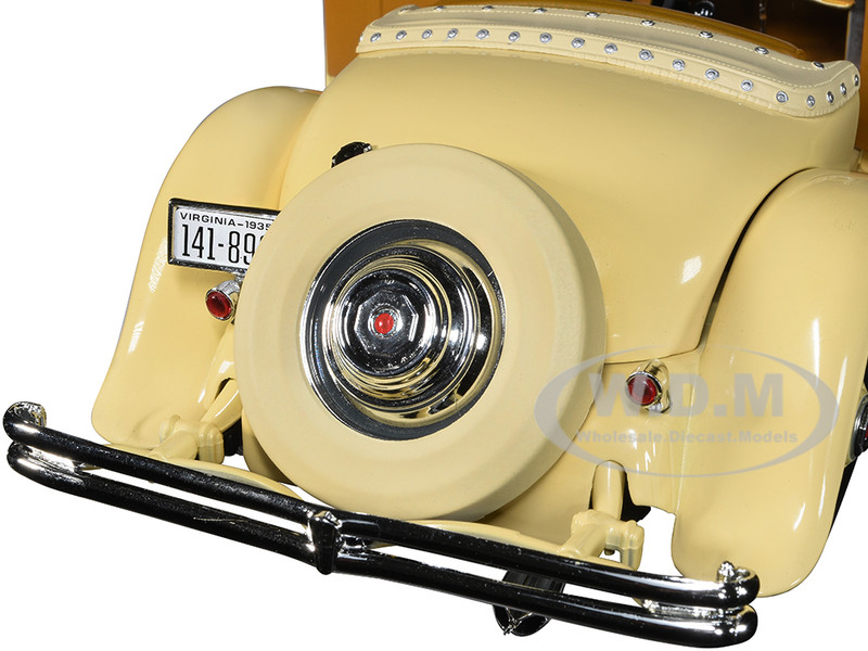 1935 Duesenberg SSJ Speedster Yukon Gold And Chocolate Brown 1/18 Diecast Model Car By Auto World -Closeout Items Sales AW305 3 46168.1666306831.800.600