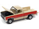 1987 Chevrolet Silverado R10 Fleetside Pickup Truck Tan Bright Red Muscle Trucks Limited Edition 1/64 Diecast Model Car Auto World 64362-AWSP101A