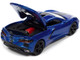 2020 Chevrolet Corvette Elkhart Lake Blue Metallic Sports Cars Limited Edition 1/64 Diecast Model Car Auto World 64362-AWSP103B