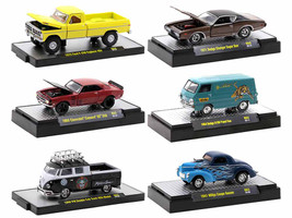 Detroit Muscle Set 6 Cars IN DISPLAY CASES Release 63 Limited Edition 9600 pieces Worldwide 1/64 Diecast Model Cars M2 Machines 32600-63