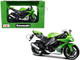 2010 Kawasaki Ninja ZX-10R Green Plastic Display Stand 1/12 Diecast Motorcycle Model Maisto 32709